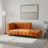 Lounge velvet Orange sofa