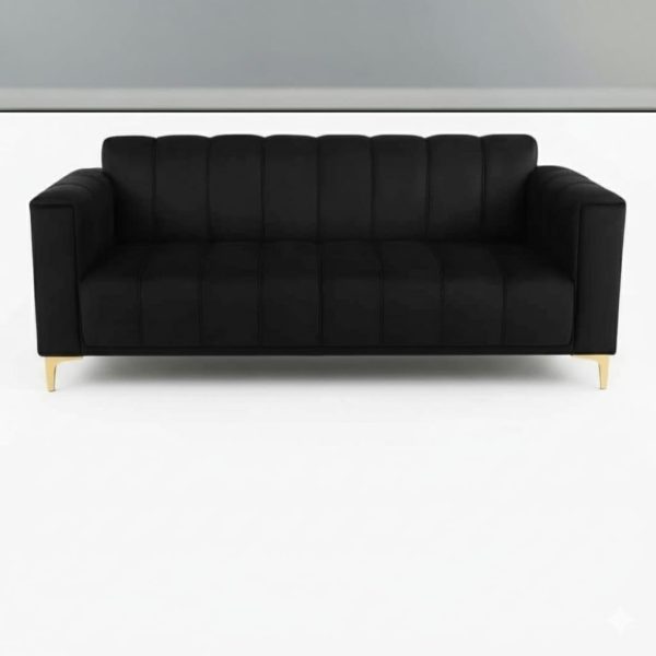 3 seater black